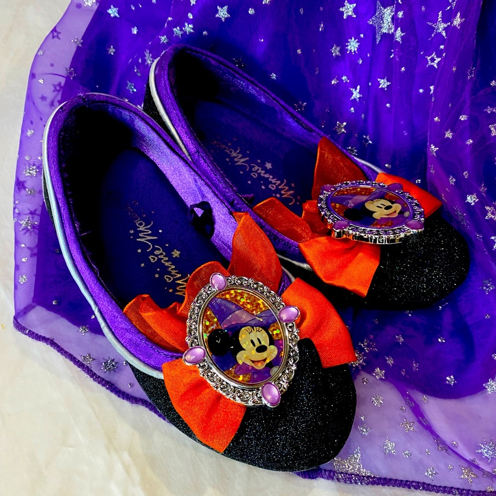 Disney toddler girl Minnie Mouse Witch Halloween heels size 7/8